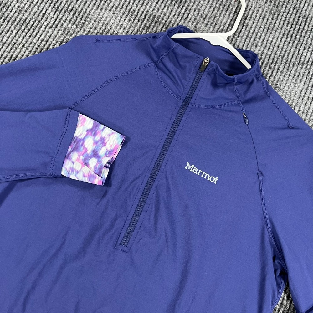 Marmot Shirt Womens Medium Purple Long Sleeve 1/2 Zip Athletic Outdoor Active